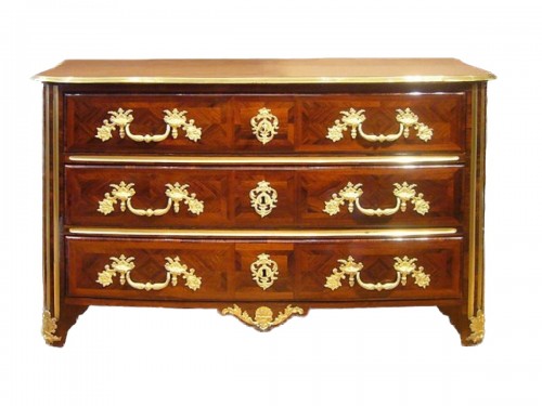 Commode marquetée d'époque premier tiers du XVIIIe siècle