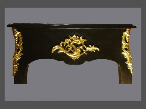 Bureau plat en laque d'époque Louis XV - Antiquités Rigot et Fils
