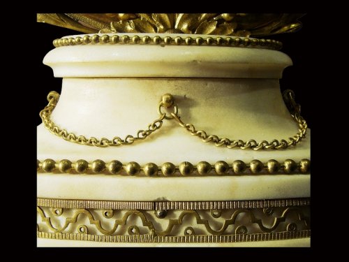 Pendule lyre d'époque Louis XVI - Antiquités Rigot et Fils