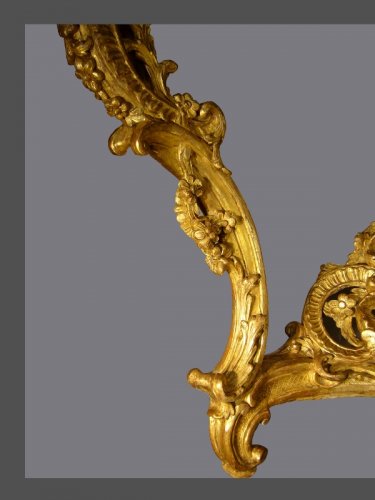 Console en bois doré d'époque Louis XV - Louis XV
