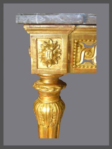 Console en bois doré d'époque Louis XVI - Antiquités Rigot et Fils