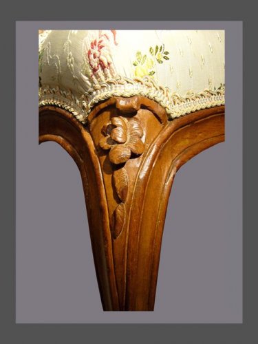 Paire de fauteuils d'époque Louis XV estampillés BOUCAULT - Antiquités Rigot et Fils