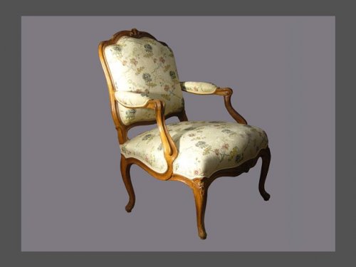 Antiquités - Paire de fauteuils d'époque Louis XV estampillés BOUCAULT