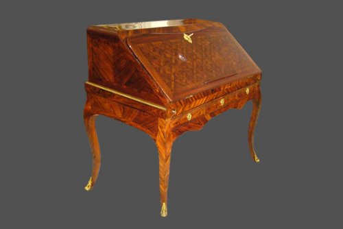 Bureau de pente estampillé FF - Mobilier Style Louis XV