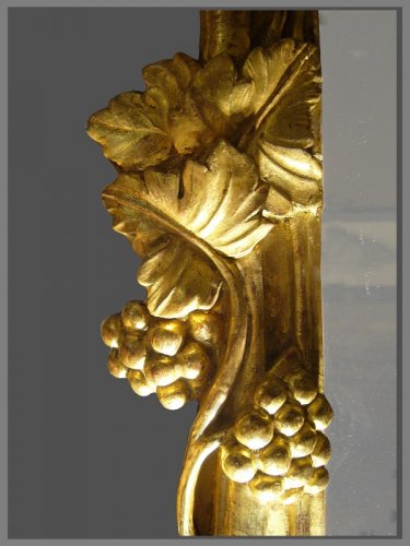 Miroir provençal en bois doré d'époque Louis XV - Antiquités Rigot et Fils