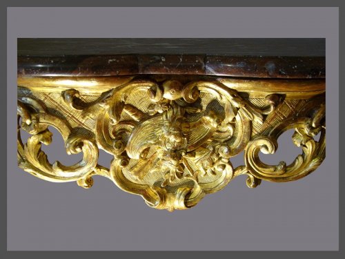 Console d'applique en bois sculpté et doré d'époque Régence - Mobilier Style Régence