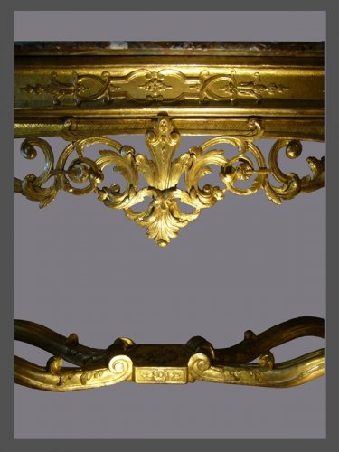 Table à gibier en bois doré d'époque de la Régence - Antiquités Rigot et Fils