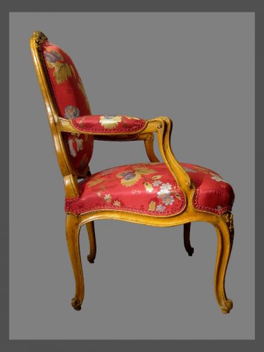 Sièges Fauteuil & Bergère - Paire de fauteuils "à la reine" estampillés M. CRESSON d'époque Louis XV