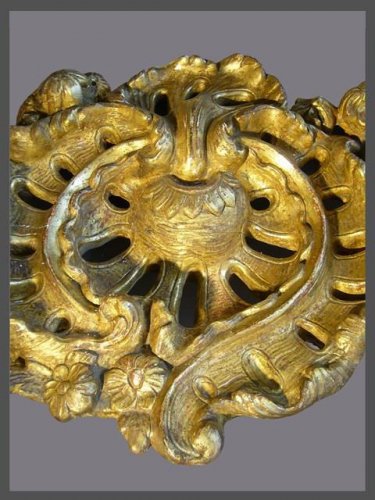 Antiquités - Console en bois doré d'époque Louis XV