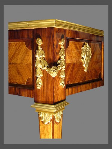 Mobilier Bureau et Secrétaire - Bureau plat d'époque Louis XVI estampillé Pierre GARNIER