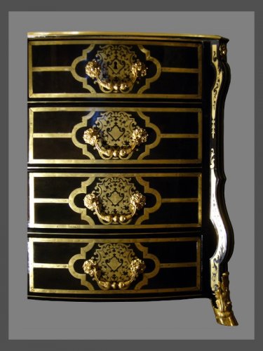 Commode Mazarine en marqueterie Boulle d'époque Louis XIV - Louis XIV