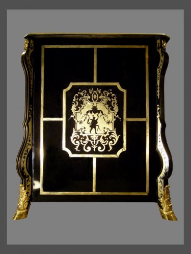 Louis XIV - Commode Mazarine en marqueterie Boulle d'époque Louis XIV