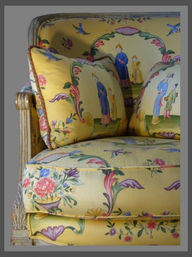 Sièges Fauteuil & Bergère - Bergère d'époque Louis XVI estampillée Deseine