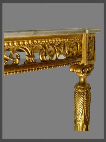 Console en bois doré d'époque Louis XVI - Antiquités Rigot et Fils