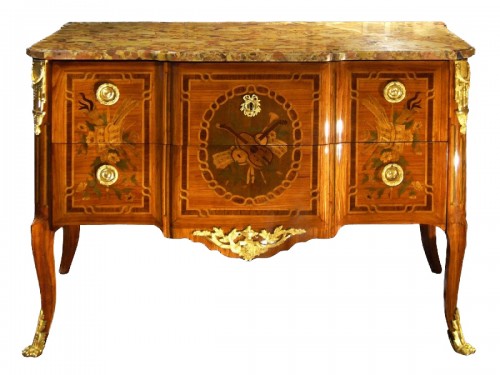 Commode d'époque Transition estampillée Louis Noël MALLE