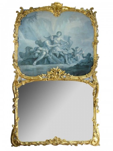 Trumeau de boiserie d'époque Louis XV