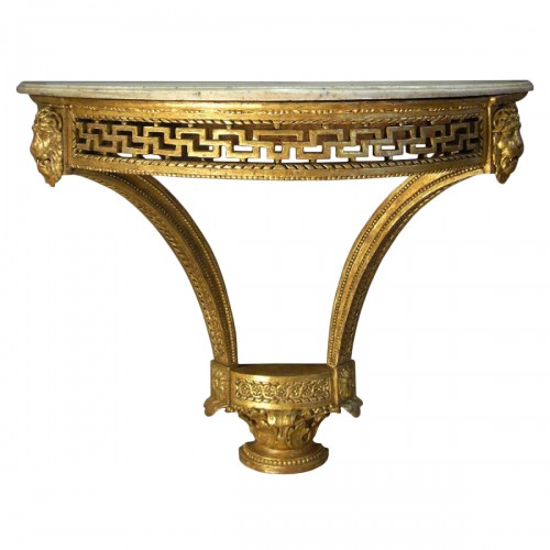 Console en bois sculpté et doré - Le style Louis XVI avant Louis XVI