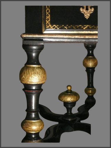 Furniture  - Louis XIV Period French ebonized bureau Mazarin