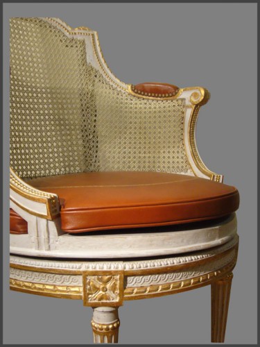 Sièges Fauteuil & Bergère - Fauteuil de bureau d'époque Louis XVI esampillé JEAN