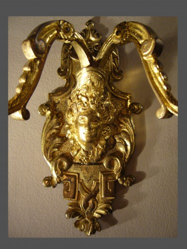 Luminaires Appliques - Paire d'appliques en bronze doré d'époque Régence
