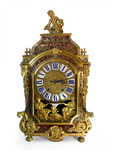 Pendule en marqueterie Boulle d'époque Louis XIV signée GRIBELIN