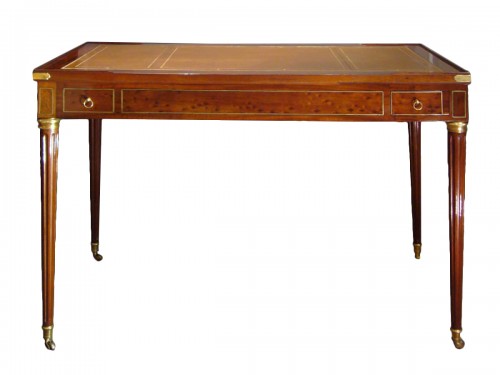 A Louis XVI Mahogany Ebony, Ivory Tric-Trac table