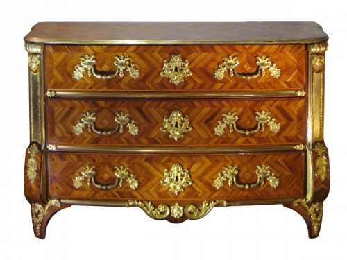 Commode marquetée d'époque début XVIIIe siècle par Thomas HACHE