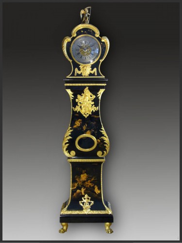 Régulateur de parquet d'époque Louis XV estampillé Jacques DUBOIS - Horlogerie Style Louis XV