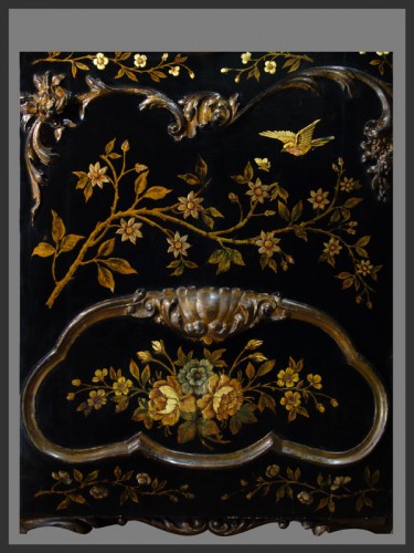 XVIIIe siècle - Chaise à porteurs en vernis Martin d'époque XVIIIe siècle