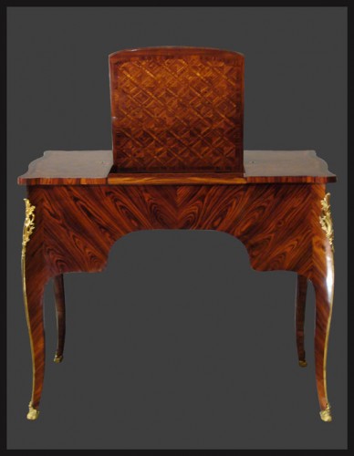 Mobilier Coiffeuse - Coiffeuse à tablette écritoire d'époque Louis XV estampillée M CRIARD