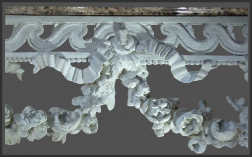 Console en bois sculpté d'époque Louis XVI estampillée G. JACOB - Mobilier Style Louis XVI