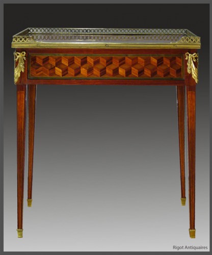 Table à écrire d'époque Louis XVI estampillée de Pierre GARNIER - Mobilier Style Louis XVI