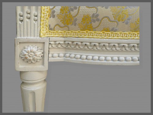 Suite de quatre fauteuils d'époque Louis XVI estampillés BOULARD - Antiquités Rigot et Fils