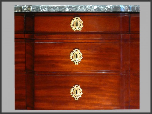 Furniture  -  Louis XVI chest of drawers stamped Georges Jacob