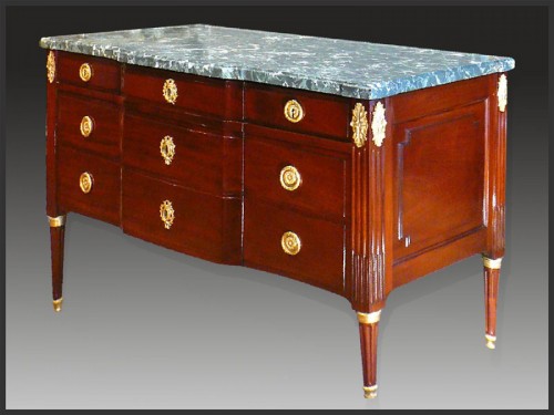 Commode en acajou d'époque Louis XVI estampillée Georges Jacob - Louis XVI