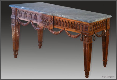Louis XVI - Table console attribuée aux ateliers de Jean-François HACHE d'époque Louis XVI