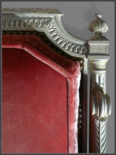 Paire de fauteuils à la reine d'époque Louis XVI - Estampille de Delaisement - Sièges Style Louis XVI