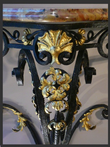 Paire de consoles en fer forgé d'époque premier tiers du XVIIIe siècle - Louis XIV