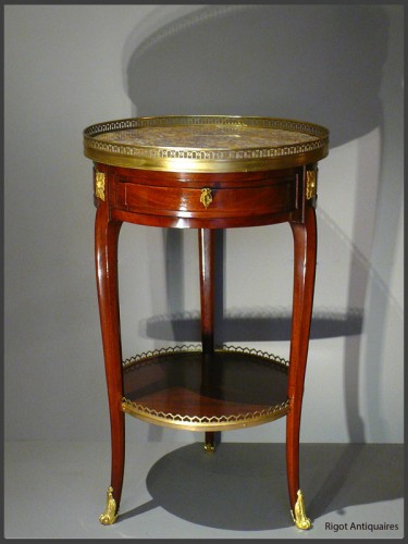 Guéridon en acajou et placage d'acajou estampillé G. JACOB d'époque Louis XVI - Mobilier Style Louis XVI