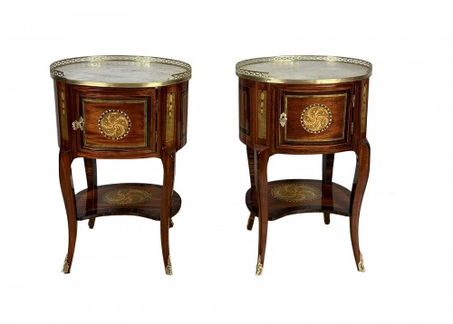 Pair of Transitional period coffee tables stamped R.V.L.C.