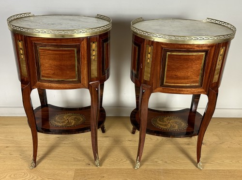 Pair of Transitional period coffee tables stamped R.V.L.C. - 