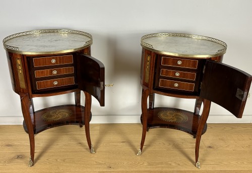 Transition - Pair of Transitional period coffee tables stamped R.V.L.C.