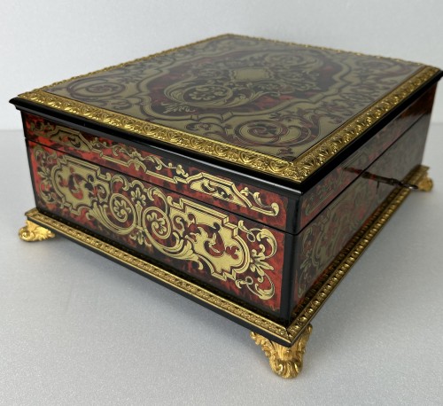 Objets de Vitrine Coffret & Nécessaire - Grand coffret Napoléon III en marqueterie Boulle