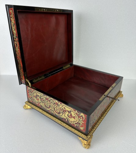 Napoléon III - Large Napoléon III case in Boulle marquetry