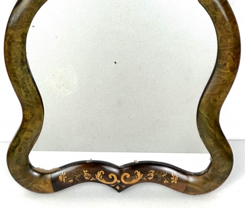 XVIIIe siècle - Miroir Louis XV de voyage estampillé Hache à Grenoble