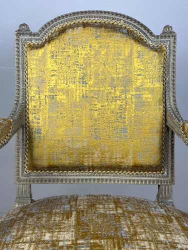 Antiquités - Tilliard, pair of Louis XVI armchairs stamped TILLIARD