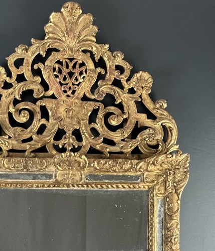 French Regence - A Régence Giltwood Mirror Circa 1715