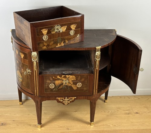 Antiquités - A Louis XVI demi-lune  commode  Stamped Fidelys Schey, Late 18th century