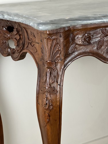 XVIIIe siècle - Table à gibier en console de la vallée du Rhône d'époque Louis XV