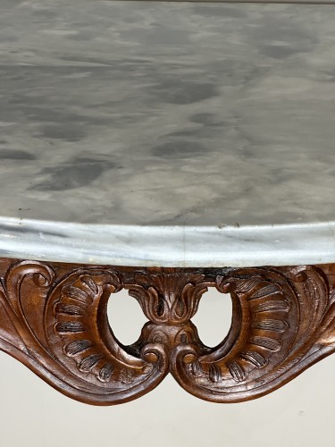 Louis XV - Table à gibier en console de la vallée du Rhône d'époque Louis XV